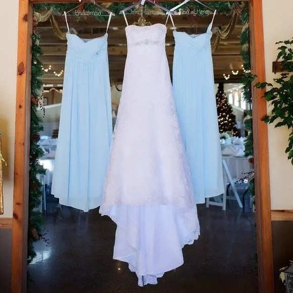 Bill Levkoff light Blue Bridesmaid Dress - Picture 12 of 12